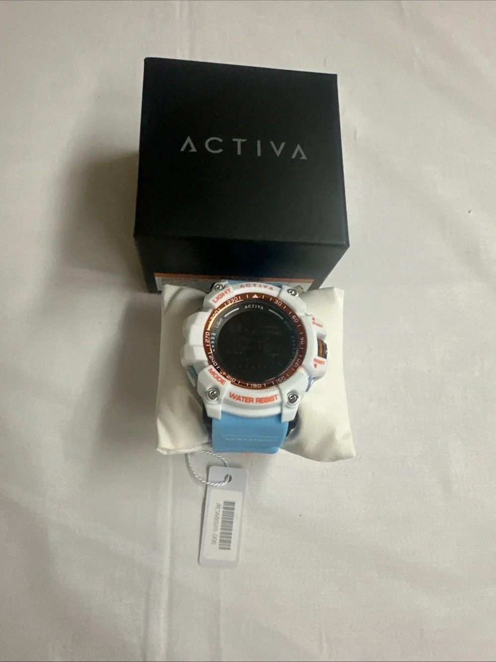 ACTIVA White & Light Blue Sport Watch - Water Resist